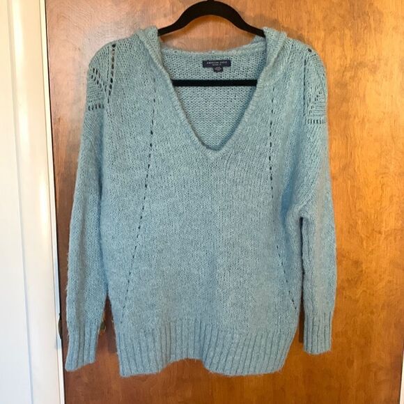 GUC American eagle blue hooded sweater! Size S - Picture 1 of 3